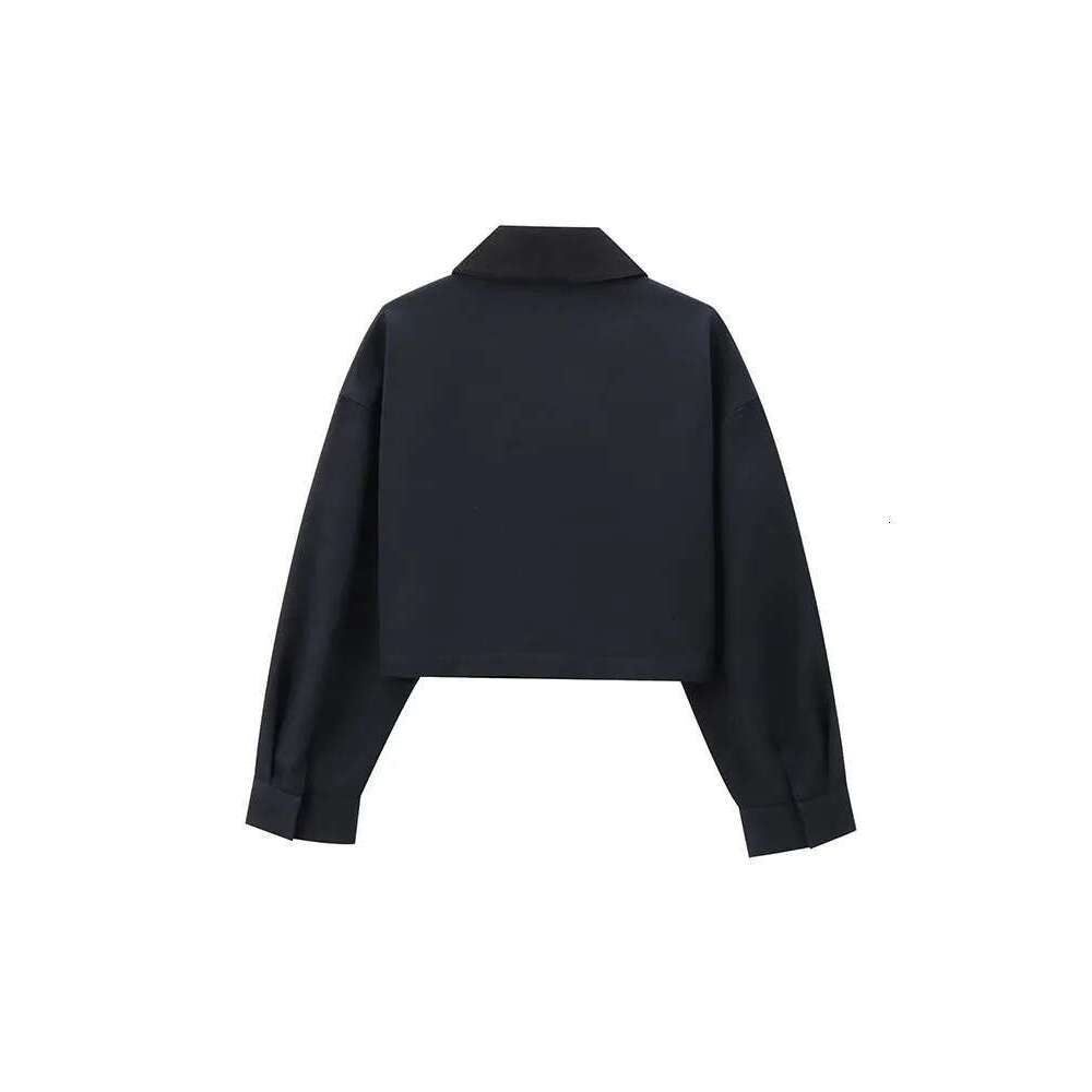autumn new fashion all-match women's clothing cotton long-sleeved printed corduroy collar jacket