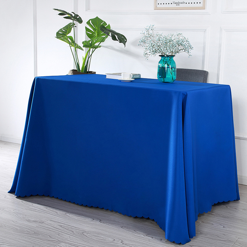 B409 Thickened plain tablecloth wedding red tablecloth hotel restaurant fabric tablecloth event meeting rectangular tablecloth