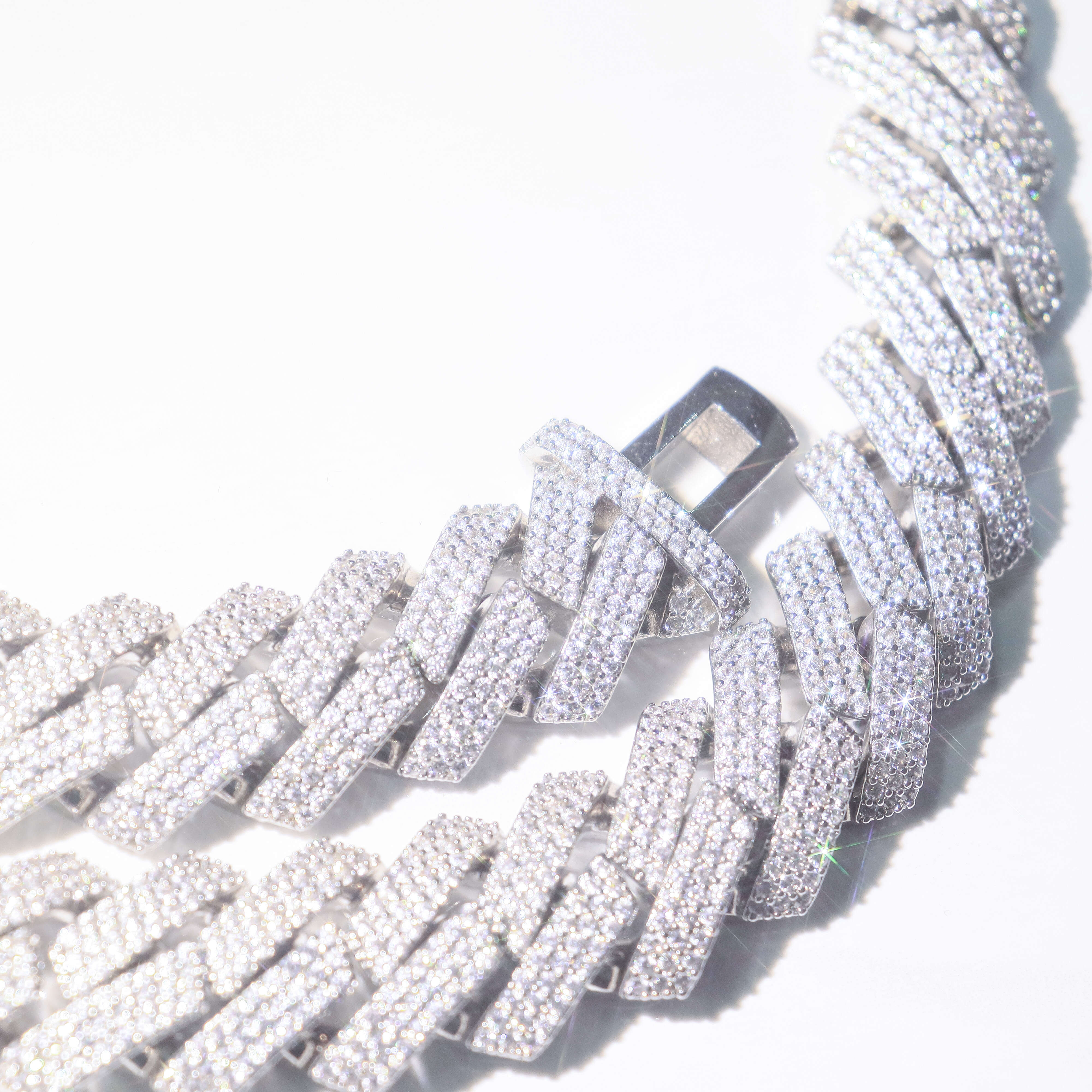 Sier GRA Moissanite 20mm Wide dia Iced out Miami Cuban link Chain Hip Hop Rapper Life Men Necklace