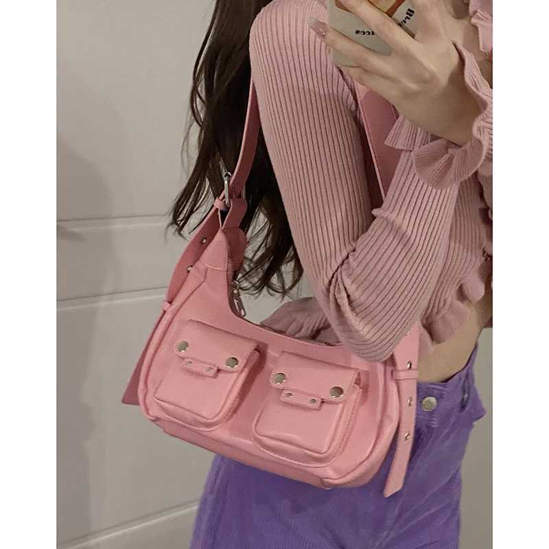 NIGEDU Fashion Shoulder Armpit Bag for Women Tend Female Simple Small Pocket Design pu Leather Underarm Handbags and PursesW250512