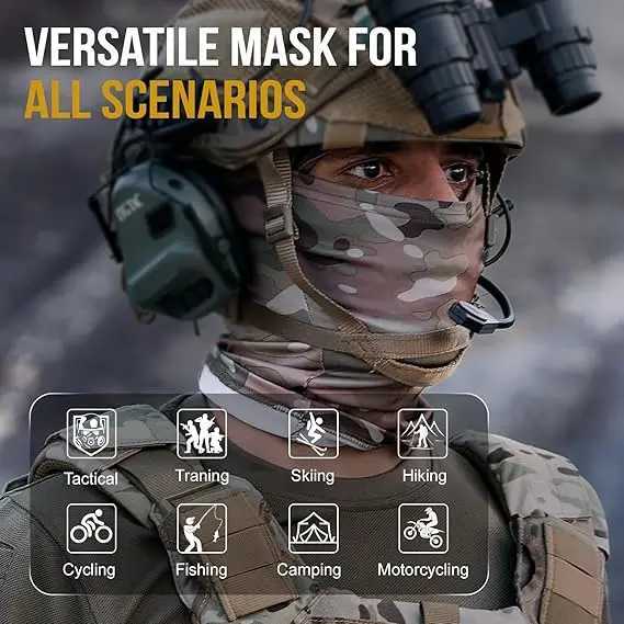 Tactical Balaclava Bicycle Riding Windproof Full Cover Outdoor Hunting Hiking Head Warm Shield Ski ScarfW250512