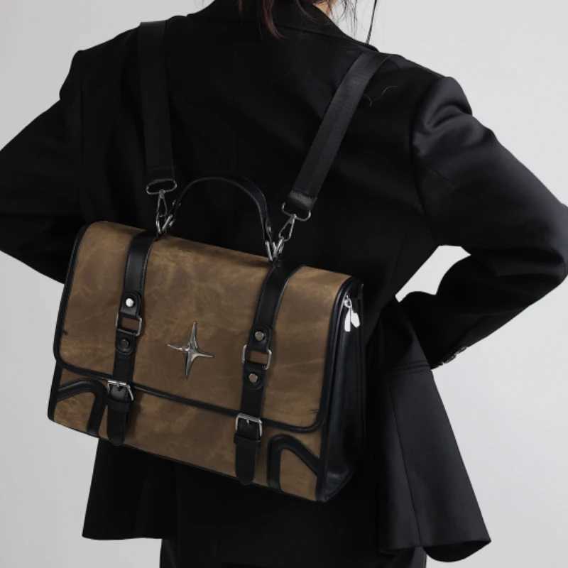 2025 New Trendy Fashion Students Schoolbags High-capacity Preppy Women Shoulder Handbags Vintage Y2k Aesthetic Star Backpacks Z250512