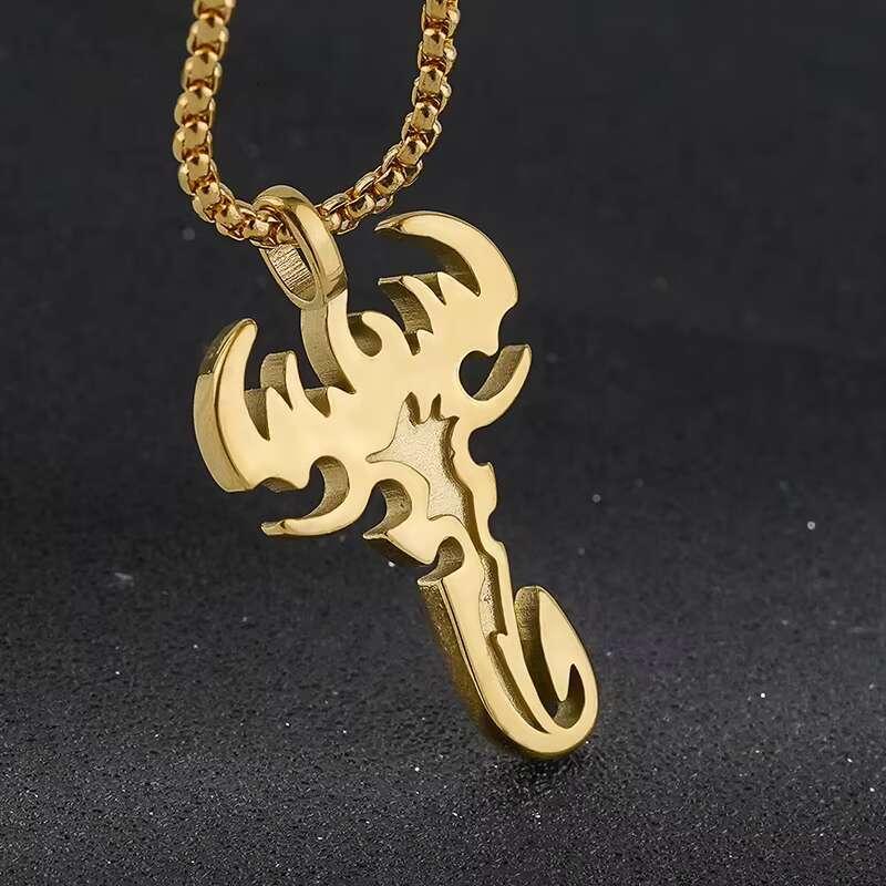 New Design Stainless Steel Scorpion Pendant for Unisex Casual Party Animal Symbol Gift Christian Religious Charm on Hand Jewelry