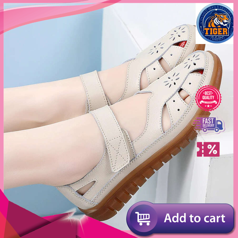 Ddmytiger Summer Women New Ladies Comfortable Flats Walking Sandals Covered Toe Beach Shoes Woman Footwear Outdoor Shoes