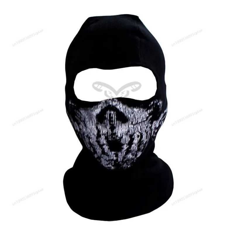 Motorcycle Balaclava Skull Print Full Face Mask Windproof Skiing Head Neck Warmer Cycling Biker Hood Men Helmet LinerW250512