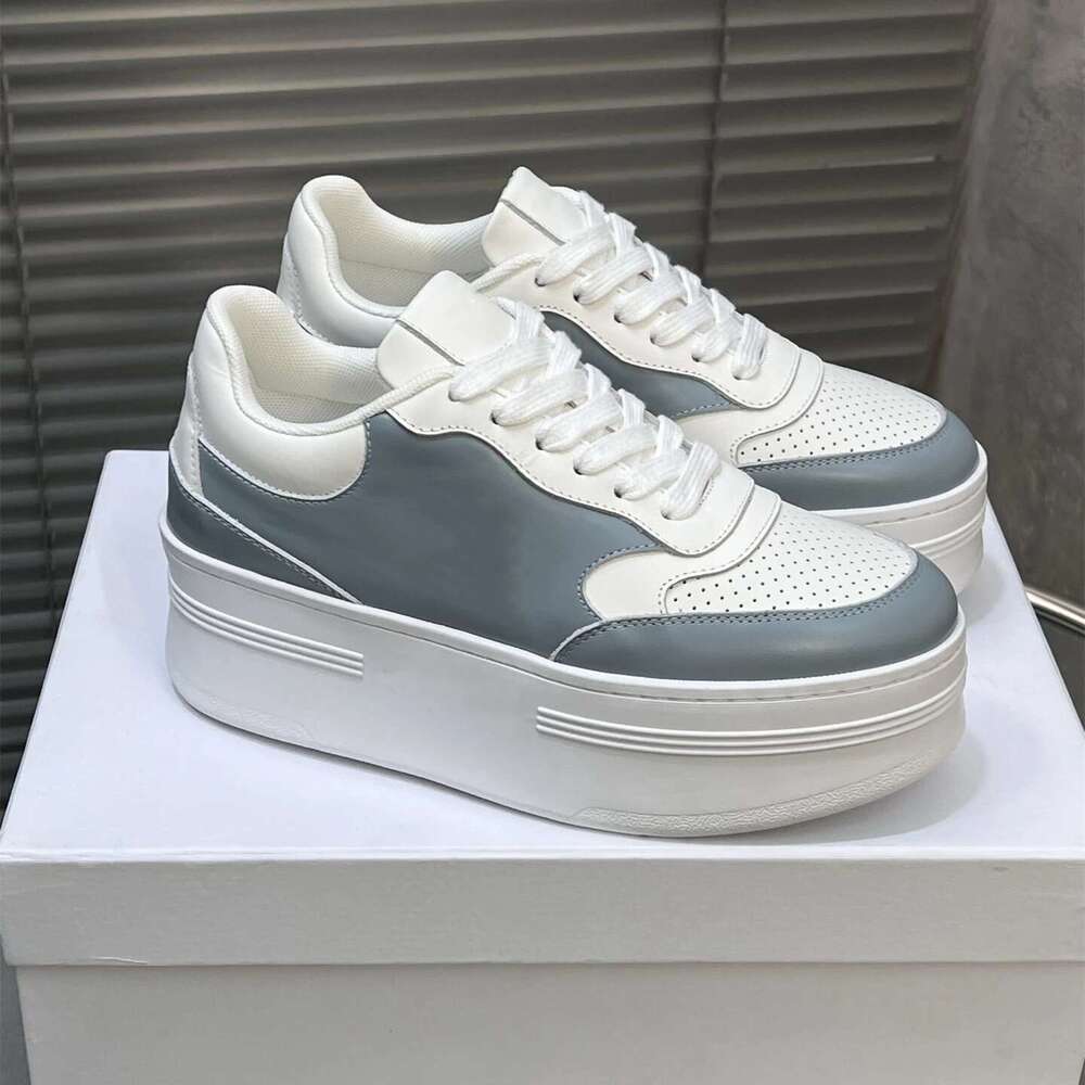 Women Genuine Leather Sneakers Flat Platform Sports Leisure Flats Round Toes Lace Up Designer Shoes Zapatillas De Mujer