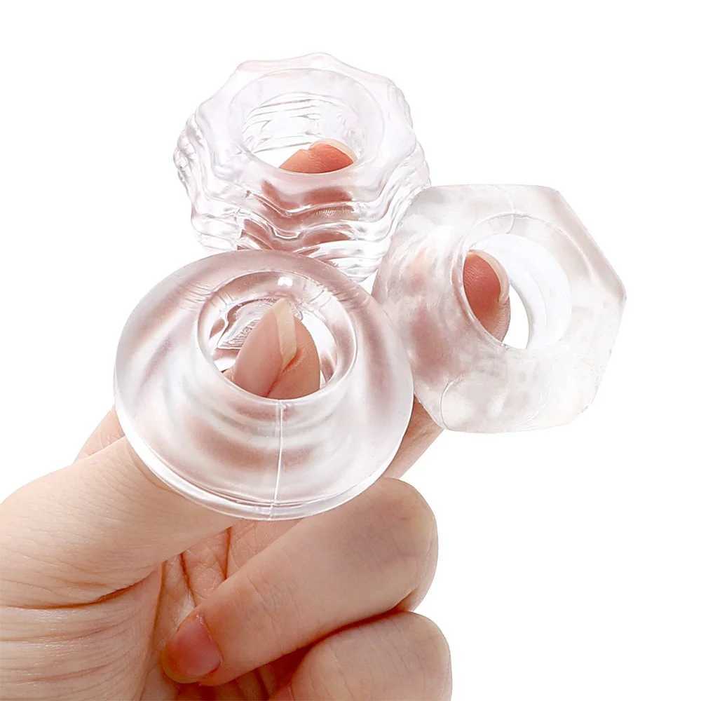 WAKEWAY 3 Pcs/Set Cock Penis Ring Bead Penis Ring Male Delay Ejaculation Lasting Silicone Erection Ring Sex Toys for Men Adults W250512