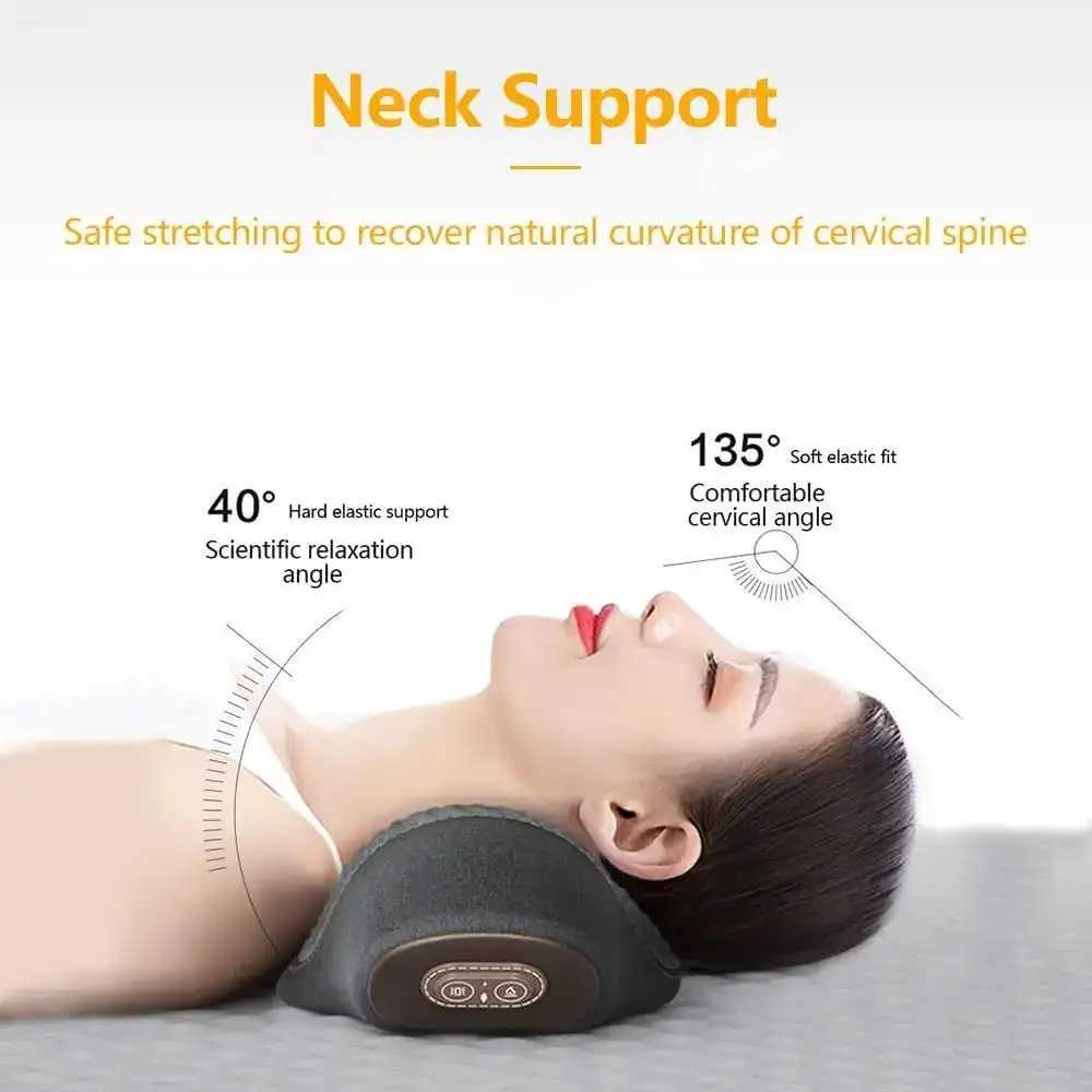 Heating Massage Neck Pillow Electric Neck Massage Pillow Cervical Stretcher Vibration Massage Back Non Traction Sleeping PillowsW250512