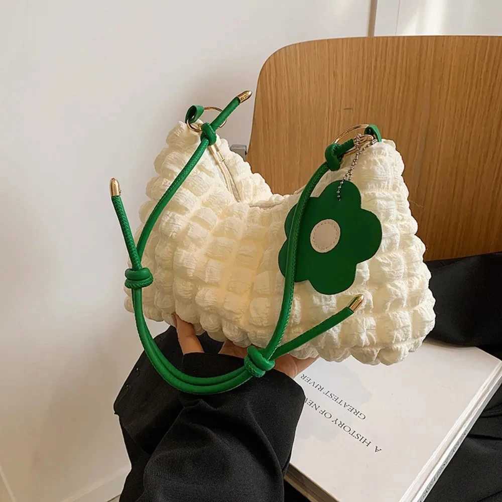 Trendy Pleated Bubbles Shoulder Bags Handbag Daily Commuting Bag Underarm Bag Plaid Quilted Solid Totes Bag Messenger BagW250512