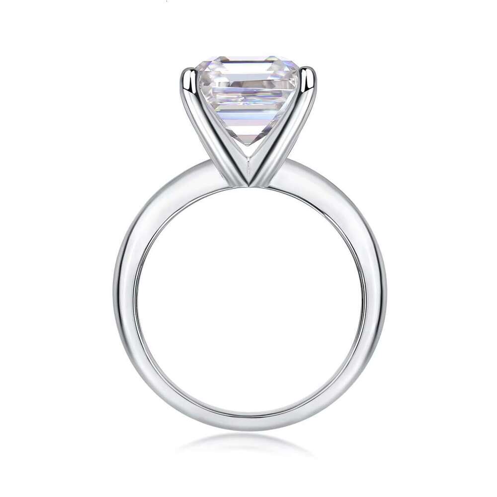 Classic sandstone cut cathedral card ring, made of pure silver, suitable for women (sizes 5-9 in the United States)