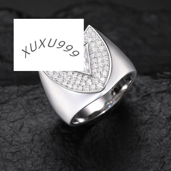Real 925 Silver Classic Ring Iced Out Custom Moissanite Diamond Rings For Men Real Gold Plated Hip Hop Charm Jewelry Gifts