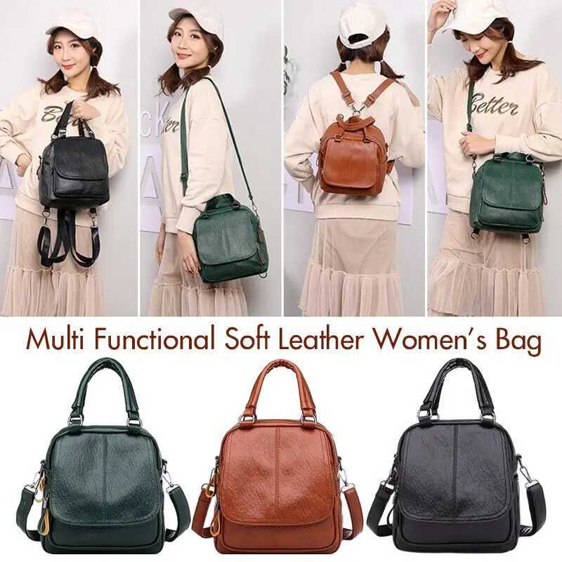 High Capacity Travel Backpack School Bags Ladies Fashion Designer Anti-Theft Pu Leather Handbag Rucksack Backpack Shoulder Bag Z250512