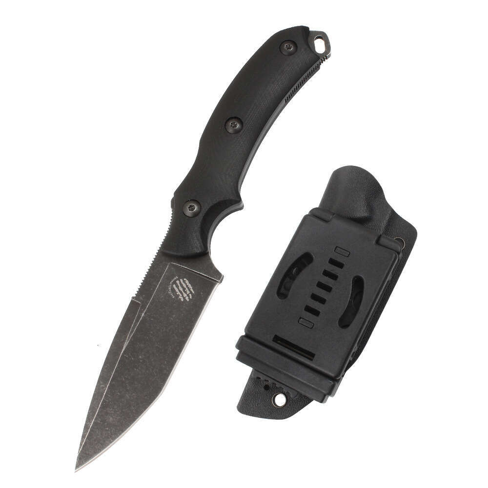 Outdoor straight self-protection camping knife, portable fruit knife