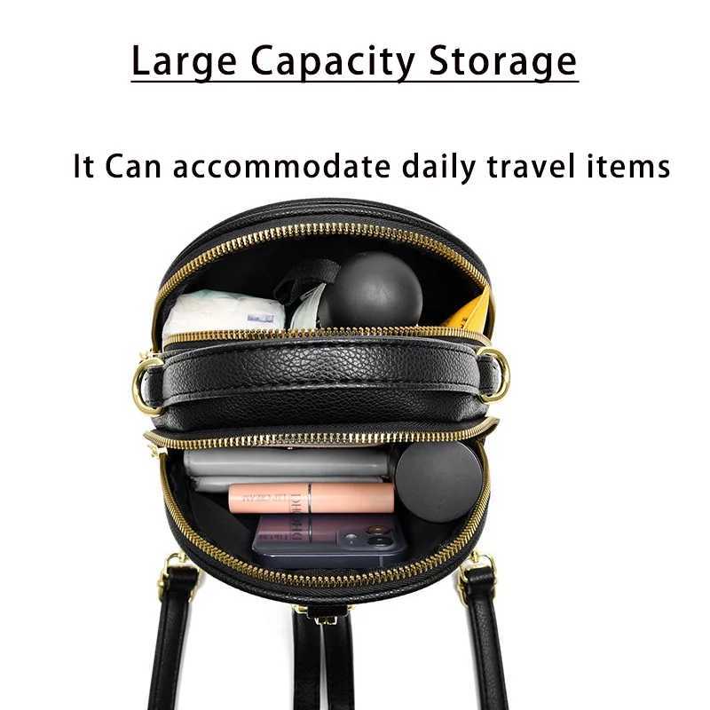 Womens PU Large Capacity Backpack Soft Leather Travel Small Backpack Z250512