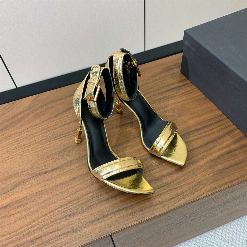Women Size36-42 Genuine Leather Sandals Super High Heel Pumps Summer Buckle Strap Party Designer Shoes Zapatillas De Mujer