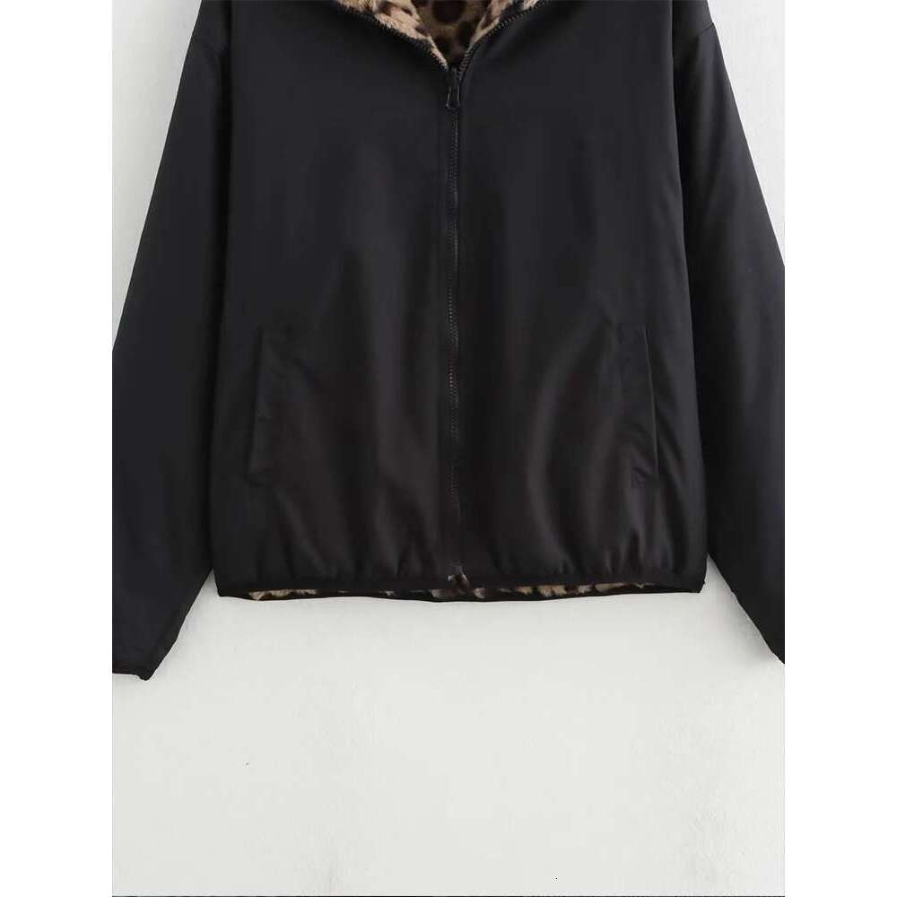 American retro double-sided leopard print jacket men's trendy high-end vintage anti-rabbit fur thickened cotton coat