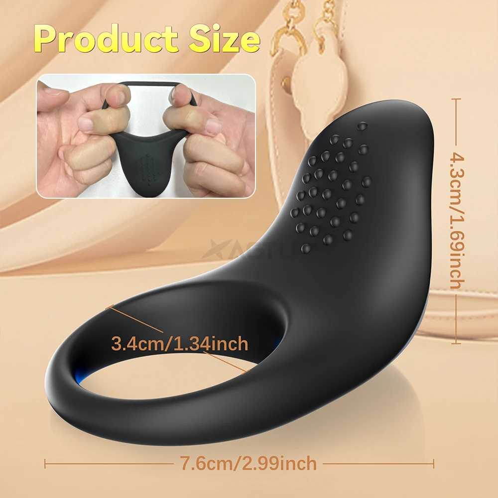 Cock Ring Vibrating for Men APP Control Ejaculation Delay Male Erectile Penis In G-Spot Clitoris Anal Stimulator Adult Sex Toy W250512