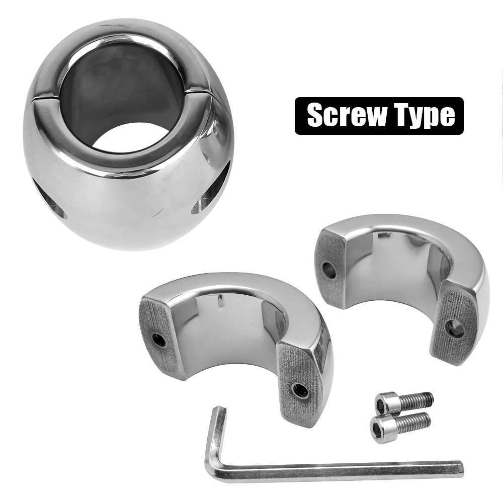 Sex Toys for Men Cock Lock Ring Testicular Weight Stretchers Scrotum Pendant Ball Penis Trainer Restraint Stainless Steel W250512