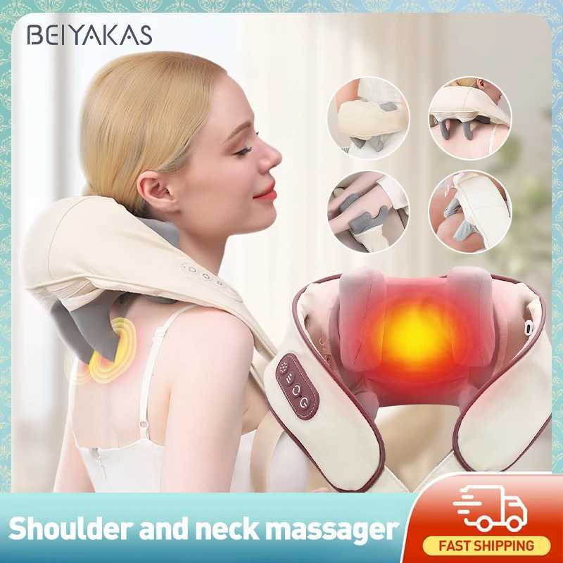 Electric Neck and Shoulder PainMassager for Spinal Pain Hot Compress Soothing Massage Neck Muscle Relaxation Massage ShawlW250512
