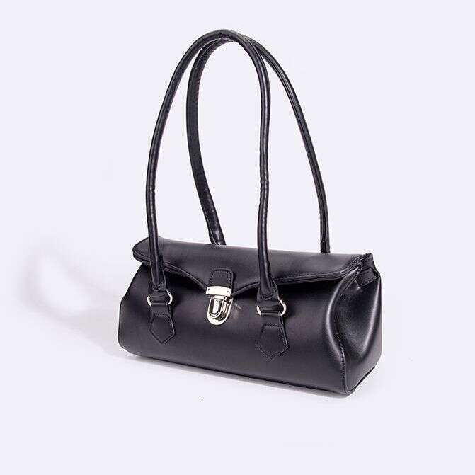 Popular Texture Boston Women's 2025 New Trendy Lock Bar Pillow Shoulder Bag Underarm