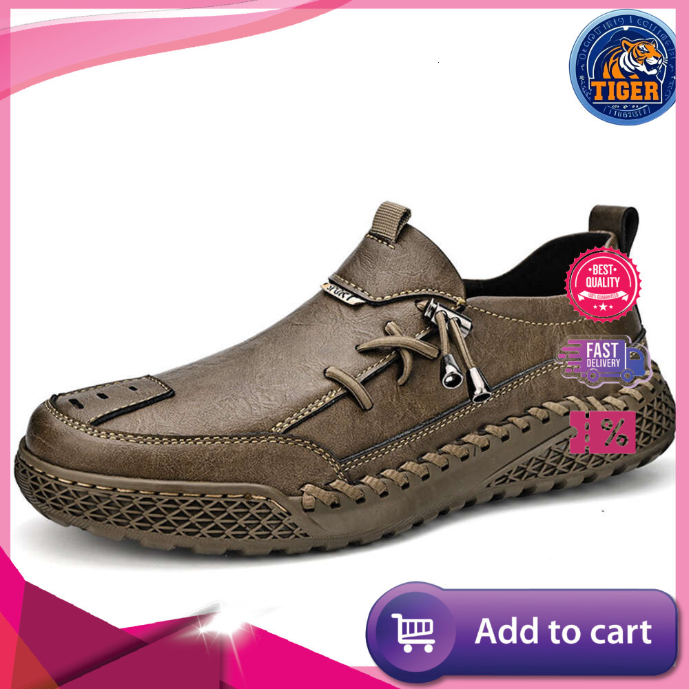 Ddmytiger Autumn Spring And Large Casual Leather Fashion Handmade Cover Feet Men S Single Shoes Outdoor Shoes