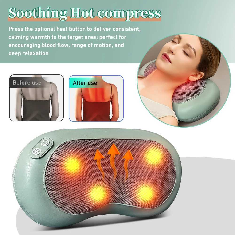 Neck Massager Back Massager with Heat for Relax Shiatsu Electric Deep Tissue 3D Neck Shoulder Massage Pillow mothers day giftsW250512