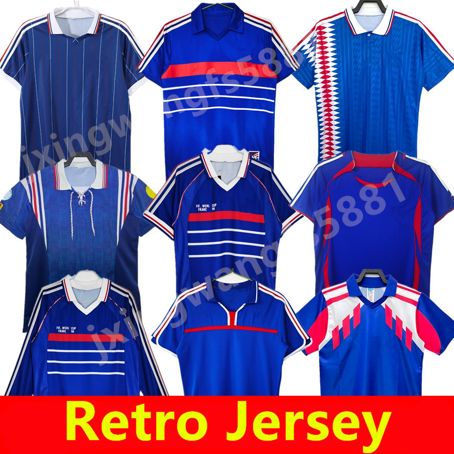 1998 finals retro home away soccer jerseys 1982 84 90 94 96 98 00 04 06 MAILLOT DE FOOT football shirt Classic Vintage Jersey