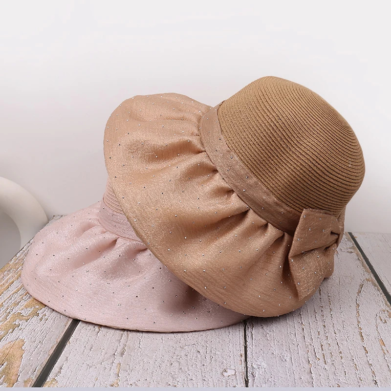 SpringSummer Fashionable Hat with Butterfly Knot Decoration for Casual Outdoor Vacation Beach Travel Sunshade Sunscreen 250512