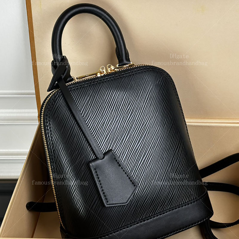 Exact Mirror Quality Shell Backpack Designer Shoulder Bag Women Schoolbag Epi grained cowhide leather Crossbody Bag With Gift Box LA02G2