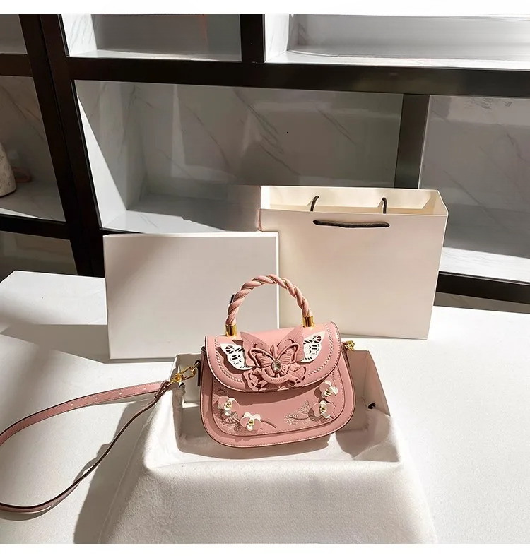 New Butterfly Series Women Designer Handbag 2025 Free Shipping Fashionable High Quality Texture Leather Small Square Bag Women's Wallet Women