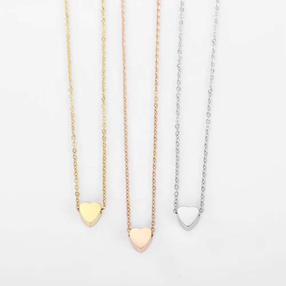 Red Airlines 316L stainless steel necklace for girls, 14k gold heart charm necklace, women's accessories, Dropshipping
