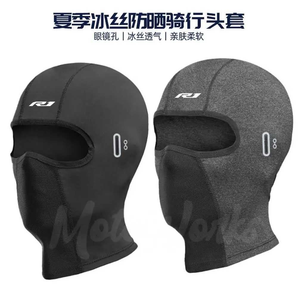 For yamaha R Cycling Cap Summer Cooling Motorcycle Balaclava Hats Sun UV Protection Bike RunningW250512