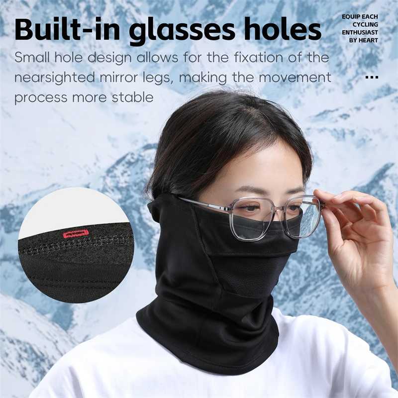 WEST BIKING Winter Mountaineering Hiking Scarf Fleece Warm Cycling Mask Cold-Proof Bandana Ear Neck Cover Thermal Sport GearW250512
