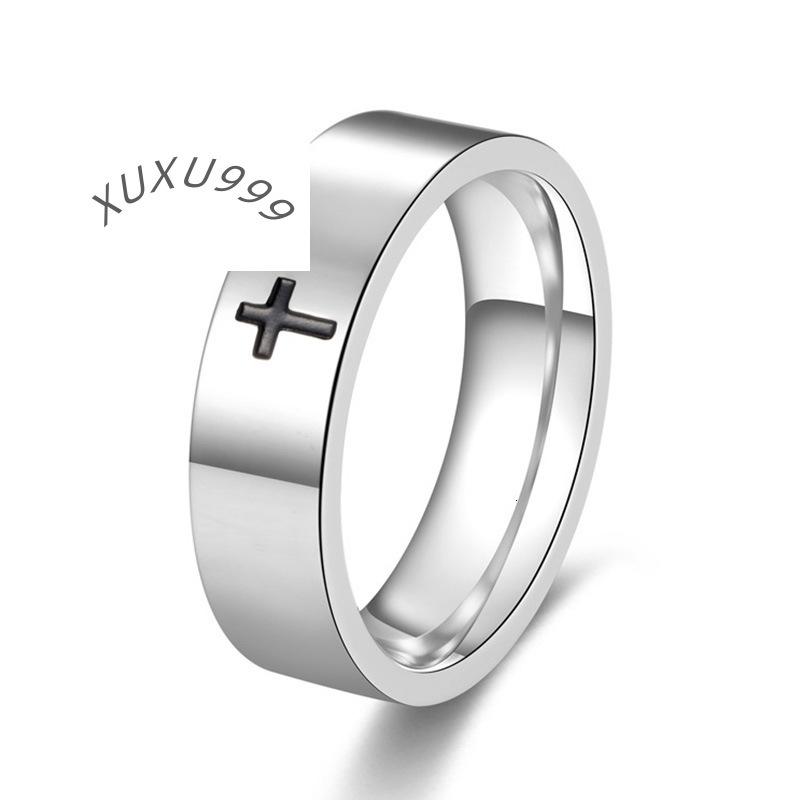 Wholesale Custom Stainless Steel Christian Jewelry Ring 18K Gold Plated Ring Fashion Minimalist Cross Ring for Men Women