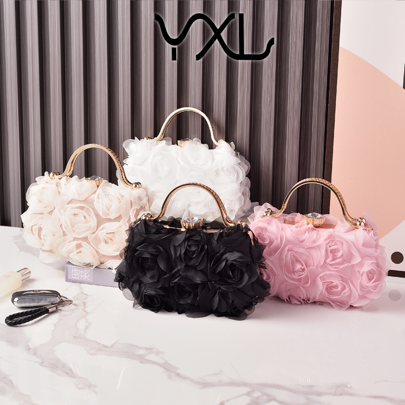 Flower Banquet Package Bridal Wedding White Dress Package Partybag 250311