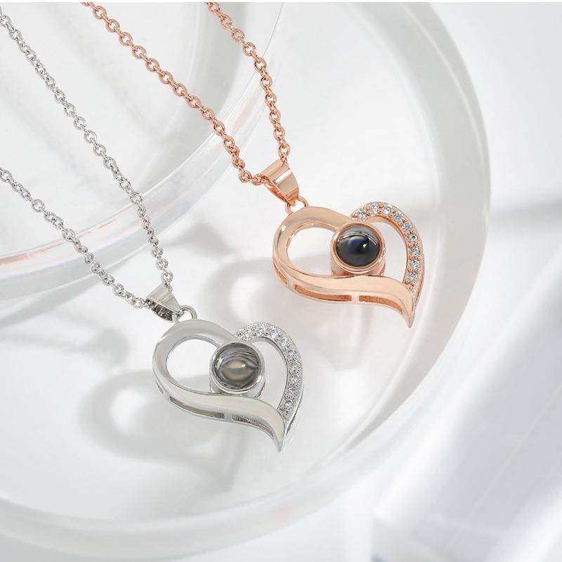 Sophisticated Multilingual Love Expression Heart Pendant Jewelry - Ideal Valentine's Day Keepsake