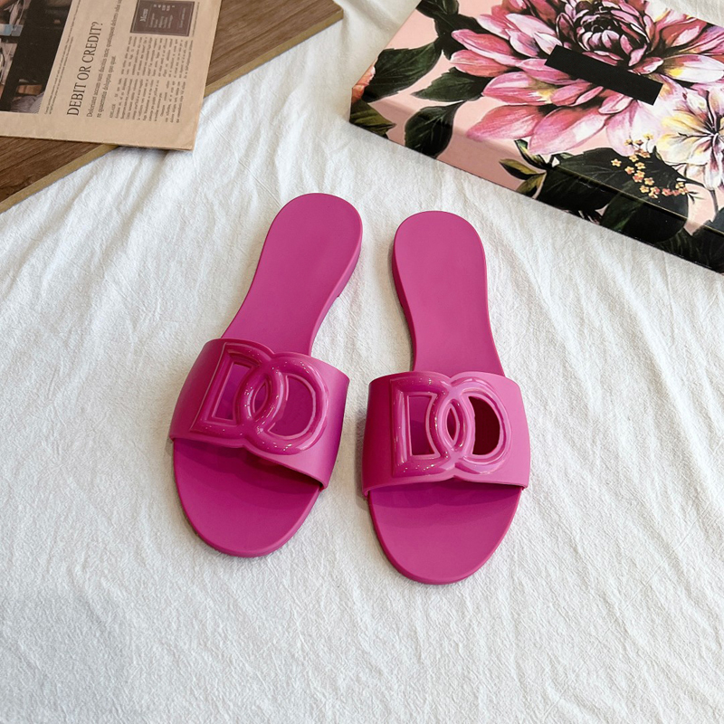 Designer sandals luxury slippers bathroom slides rubber colored solid color slides summer outdoor flat slippers