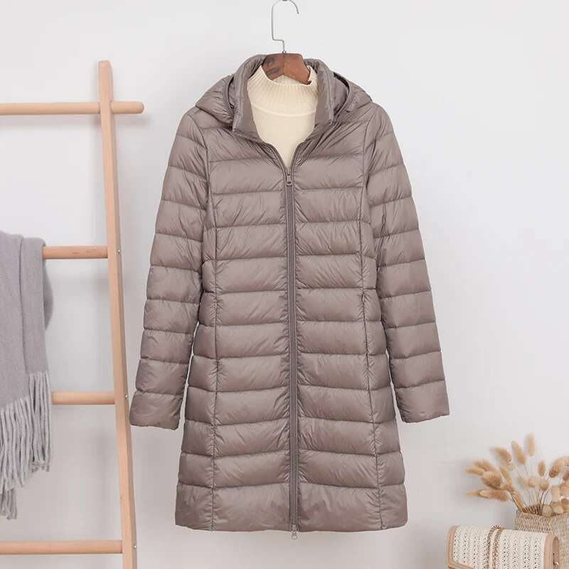 Newbang 5Xl 4Xl Hat Detachable Thick Long Winter Ultra Light Jacket Women With Hooded Down Coat Female Designer