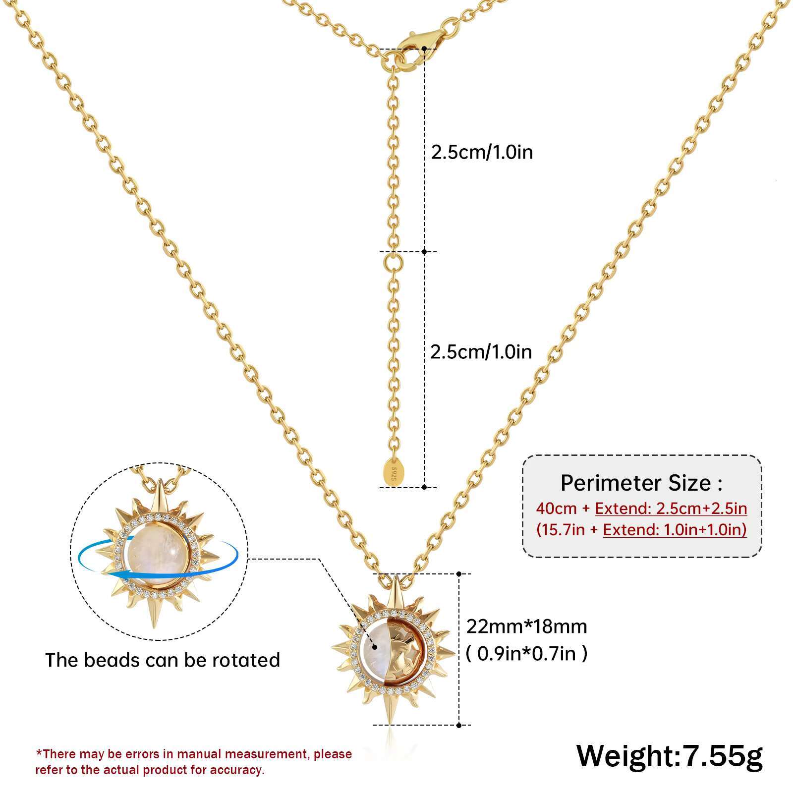 Gold plated necklace, natural crystal stone pendant jewelry, women's evil eye necklace