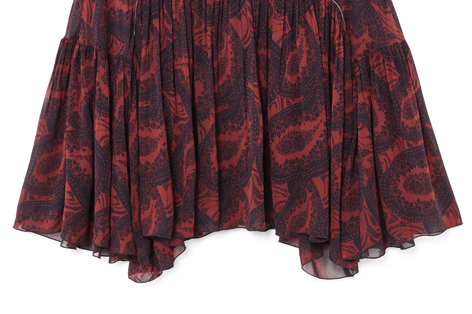 PB ZA Womens Printed Bell Loose Sleep Suitable for Summer Bohemian Fashion Look Top and Long Skirt Set 250430Z