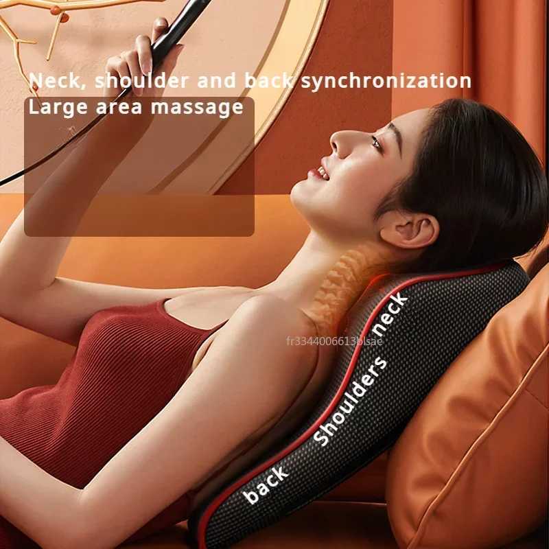 Car Home Massage Cushion Pillow Neck Lumbar Back Multi-function Whole Body Electric Shoulder Cervical Spine MassageW250512