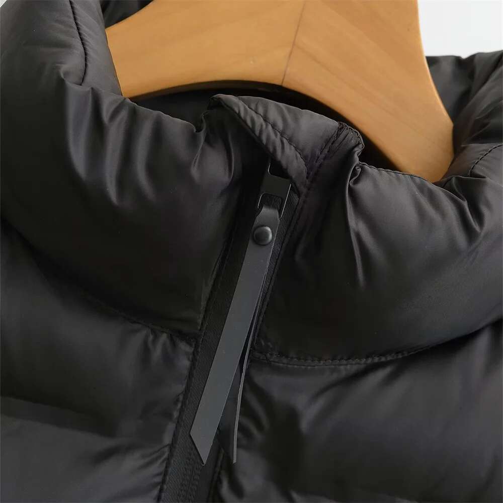 2024 Autumn Winter New Women's Clothing European And American Style Fashionable Versatile Splicing Short Cotton Jacket