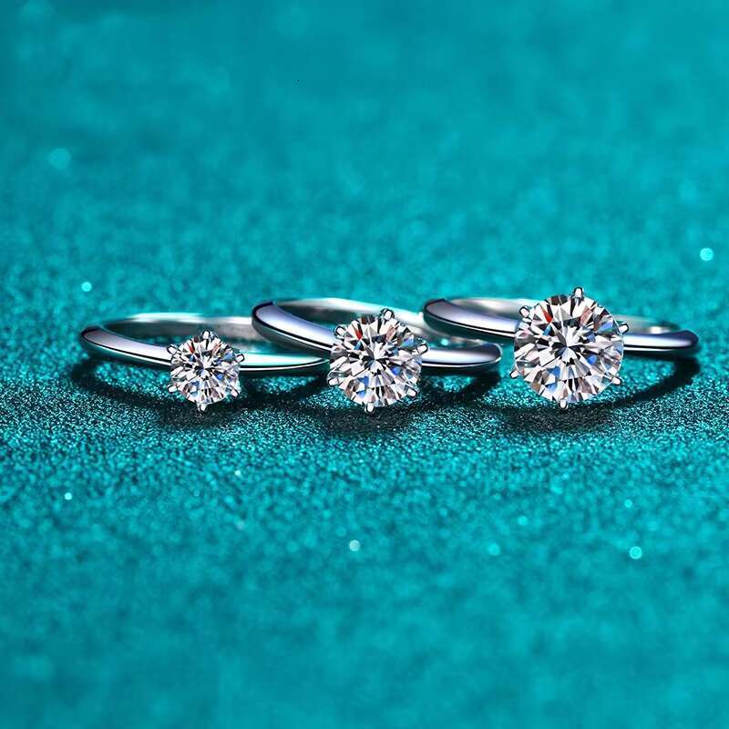 Fashion Jewelry 2023 Moissanite Wedding Jewelry 925 Sterling Silver Engagement Rings Women Jewelry