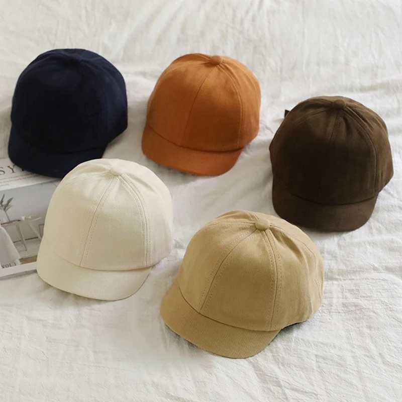 Summer Solid Color Baby Hat Soft Brim Cotton Baby Boy Girls Baseball Cap Casual Kids Sun Caps Children Visor Hats R250512