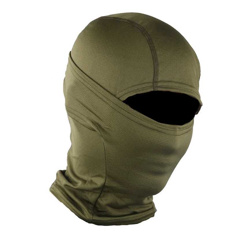 Tactical Mask Outdoor Balaclava Head Mask Silicone Half Mask Windproof Helmet Airsoft Hunting CS Game Sunscreen HatW250512