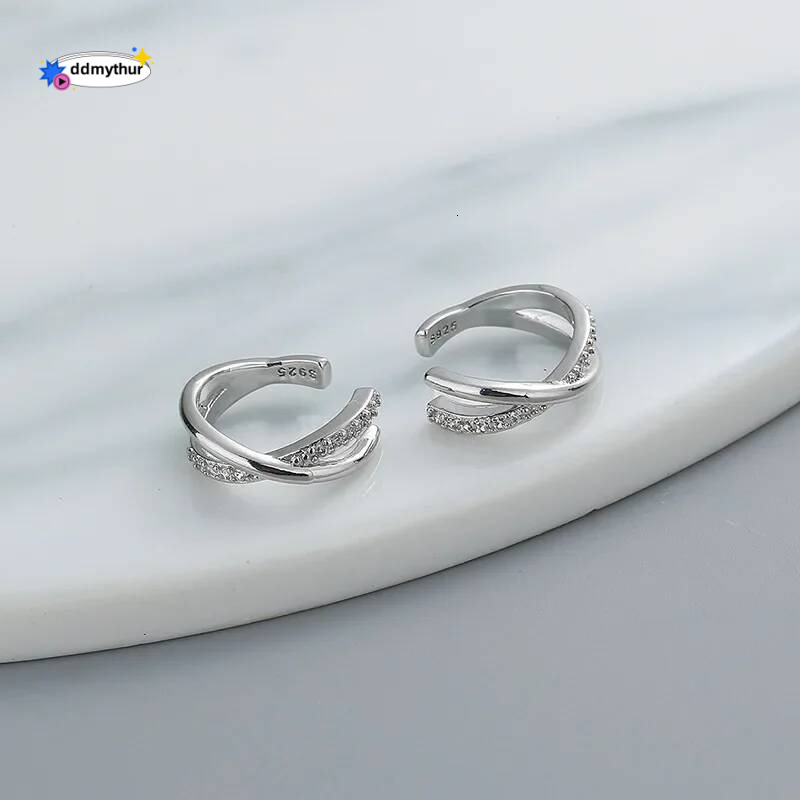Popular Style Cuff Earring For Women 1 pc Charming Shiny Crystal Without Piercing Ear Clip Earrings Jewelry Gift ddmythur