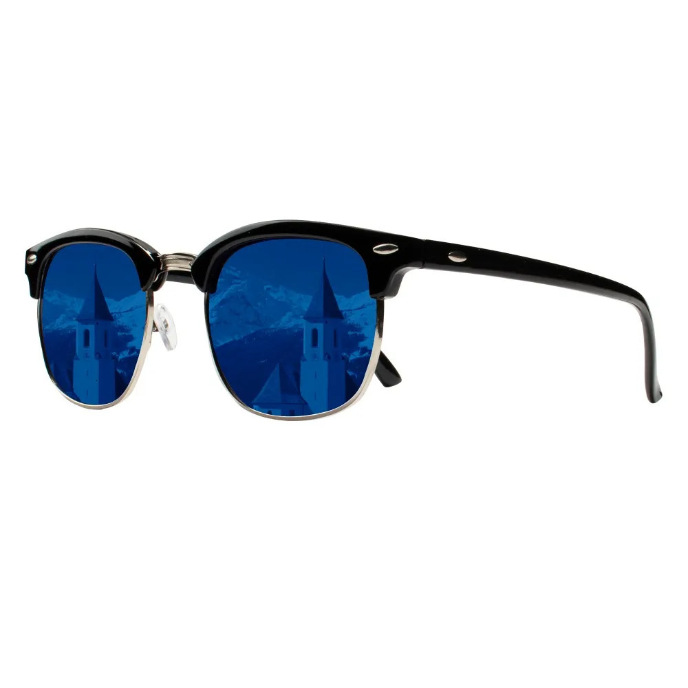5PCS Classic Polarized Sunglasses Men Women Retro High Quality Sun Glasses Rivet Female Male Fashion Mirror Sunglass 250509