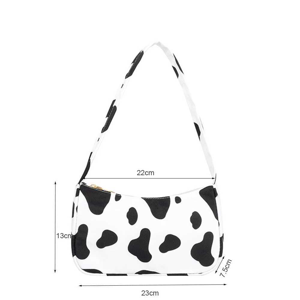 Women Shoulder Bag Fashion Animal Pattern Printed Bag Casual Nylon Butterfly Leopard Zebra Cow Print Women Handbag Underarm BagsW250512