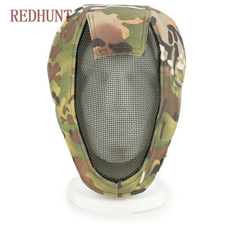 Military V3 Fencing Full Face Mask Tactical Steel Metal Mesh Paintball Mask Hunting Army Wargame Protective MasksW250512