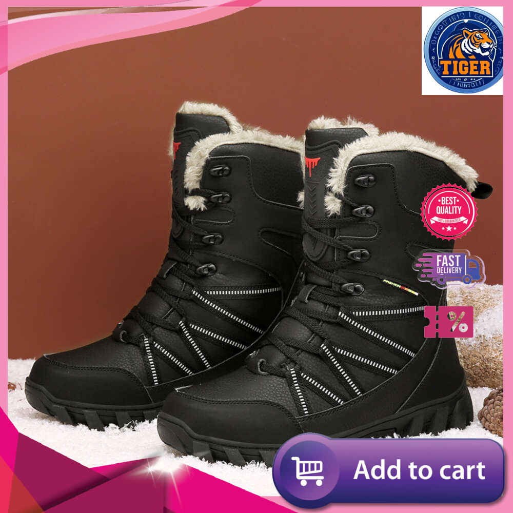 Ddmytiger Winter Men New S High Top Plush Insulation And Thick Snow Boots Outdoor Shoes